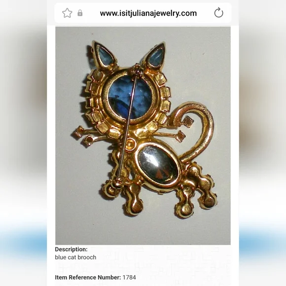 Juliana Cat Brooch Vintage RARE ! - Picture 5 of 5